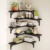 Tomnk 4/5pcs Corner Floating Shelves, Bookshelves, Rustic Wood Wall Mounted Corner Shelf, Wall Decor, Room Decor, For Bathroom, Kitchen, Bedroom, Home Decor, Laundry Room, Living Room, Spring Decor
