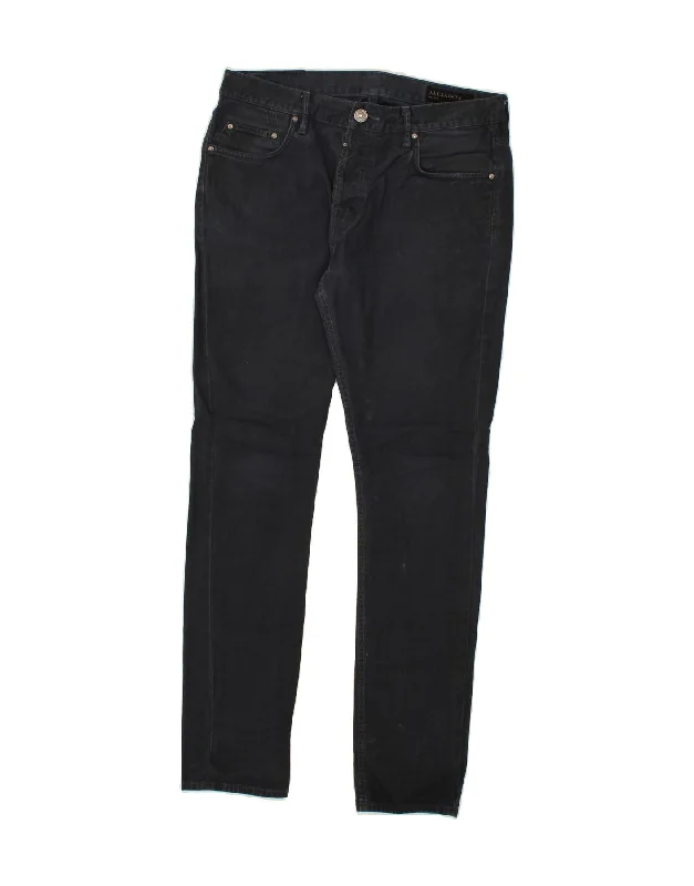 ALL SAINTS Mens Pistol Skinny Jeans W32 L32  Navy Blue Cotton Comfortable Dark Wash Jeans