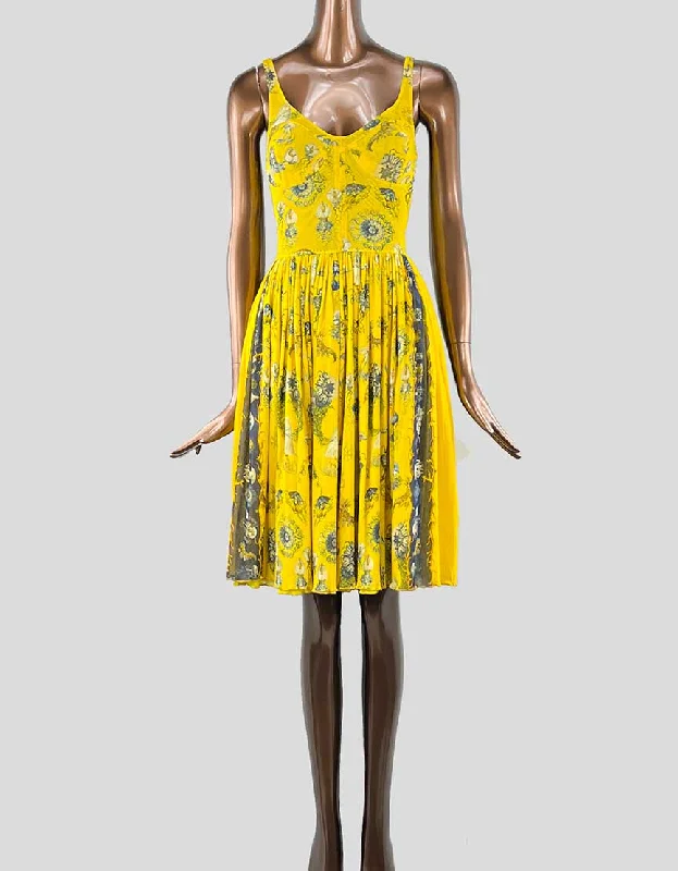 JEAN PAUL GAULTIER SOLIEL A-Line Mini Dress - Small Elegant Mini Dress with Ruffles