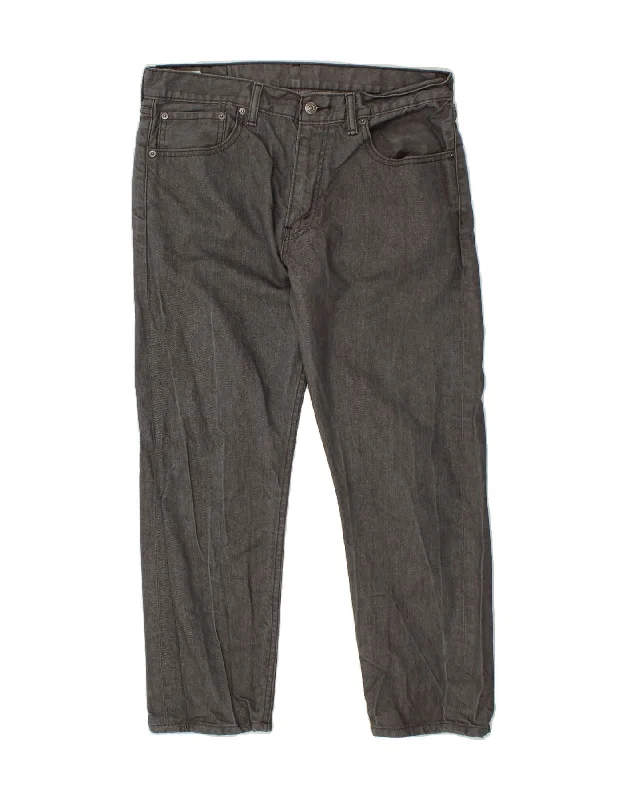 LEVI'S Mens 508 Regular Tapered Jeans W33 L26 Grey Cotton Stylish Plus Size Denim Jeans