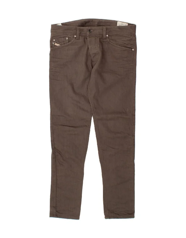 DIESEL Mens Darron Slim Jeans W31 L31 Grey Cotton Stylish High-Rise Mom Jeans