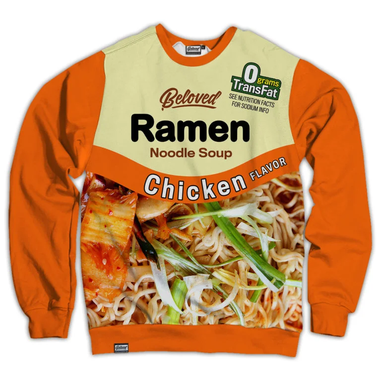 Chicken Ramen Unisex Sweatshirt Hoodie with Double Zipper Versatile Adjustable