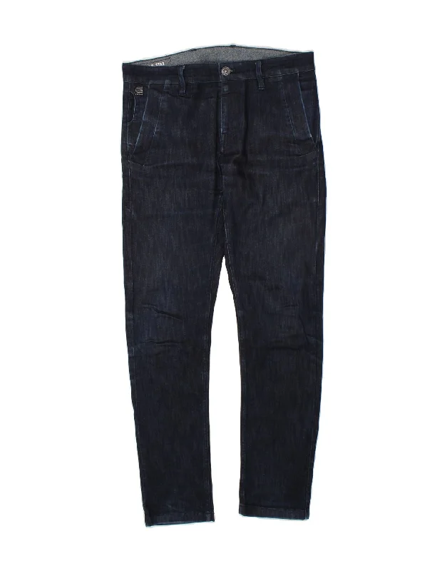 G-STAR Mens Slim Jeans W33 L32 Navy Blue Cotton Stylish Plus Size Denim Jeans