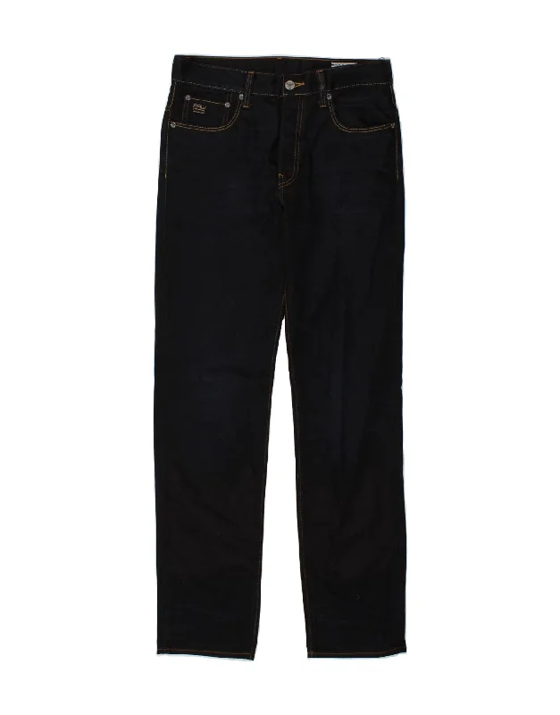 G-STAR Mens Straight Jeans W32 L34 Black Polyester Casual Wide-Legged Denim Jeans