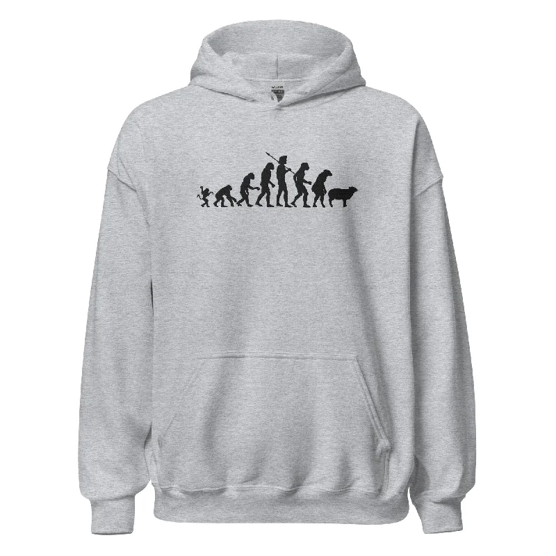 Evolution of Modern Man Embroidered Hoodie Sweatshirt Hoodie with Color Block Contrast Stylish