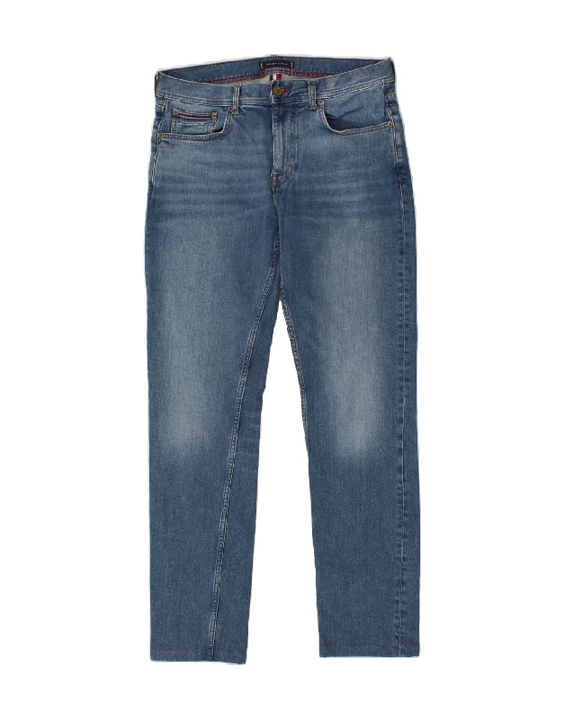 TOMMY HILFIGER Mens Denton Straight Jeans W34 L31 Blue Casual Light Wash Jeans