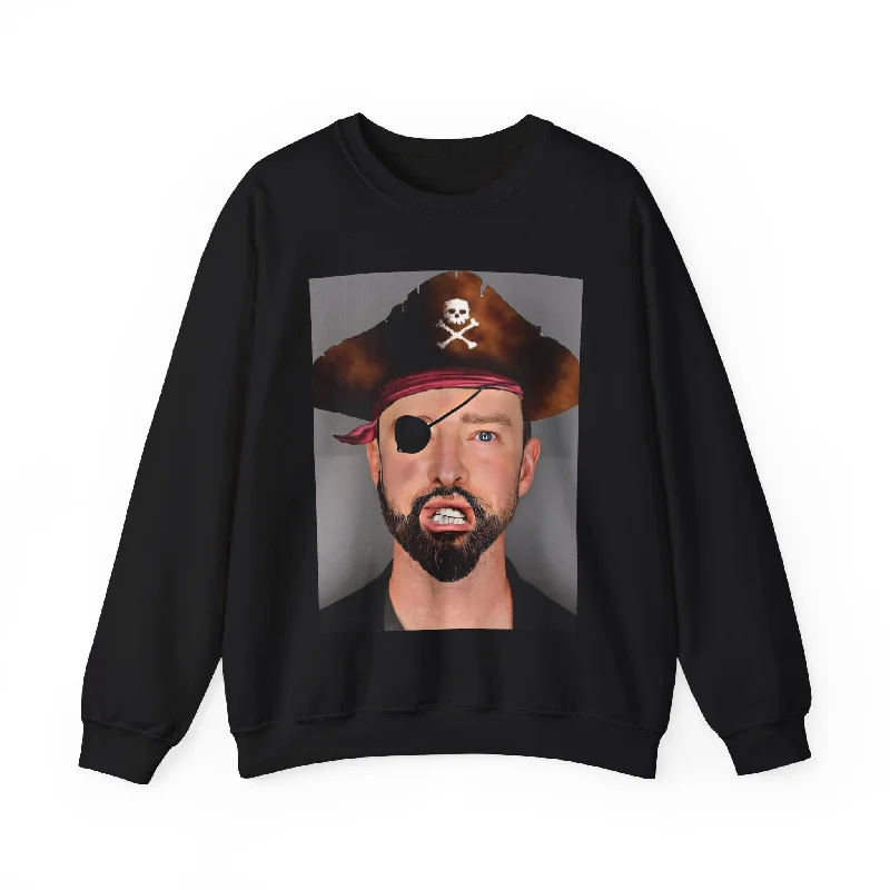 Captain Justin Unisex Sweatshirt Hoodie with Hem Drawcord Adjustable Customizable