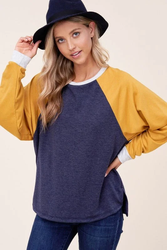 E Luna Plus Solid Color Block Sweatshirt Hoodie with Cropped Fit Short Trendy