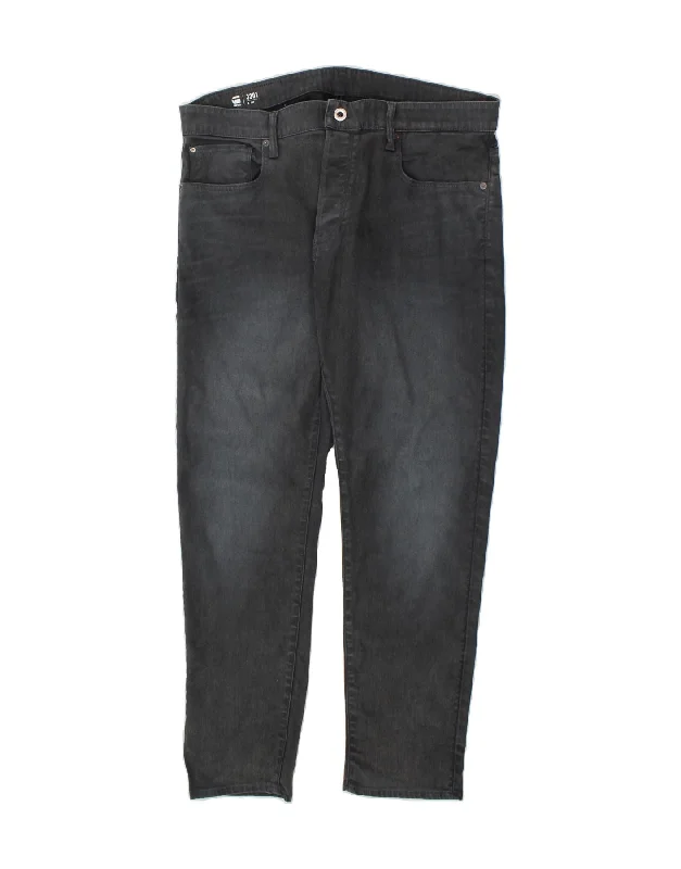 G-STAR Mens 3301 Slim Jeans W38 L32 Grey Cotton Fashionable Jeggings Style Jeans