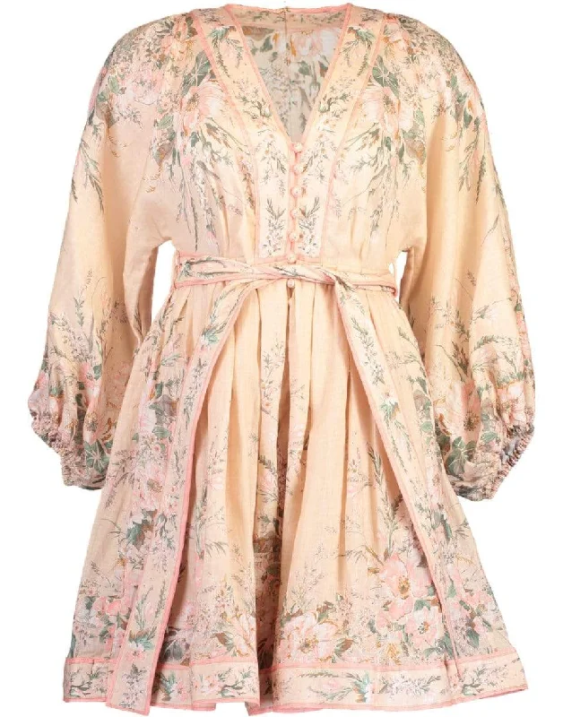 Moonshine Plunge Mini Dress Comfortable Boho Mini Dress