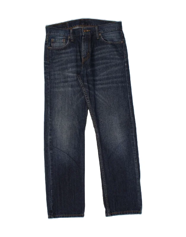LEVI'S Mens 504 Regular Fit Straight Jeans W30 L30 Blue Cotton Comfortable Zip-Up Skinny Jeans