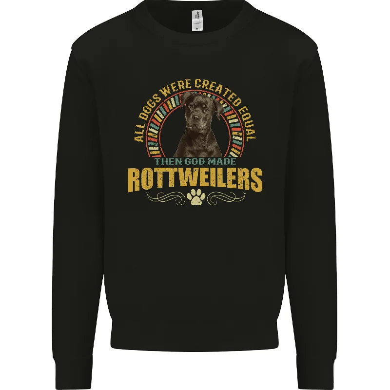 A Rottweiler Dog Mens Sweatshirt Jumper Hoodie with V-Neck Classic Versatile