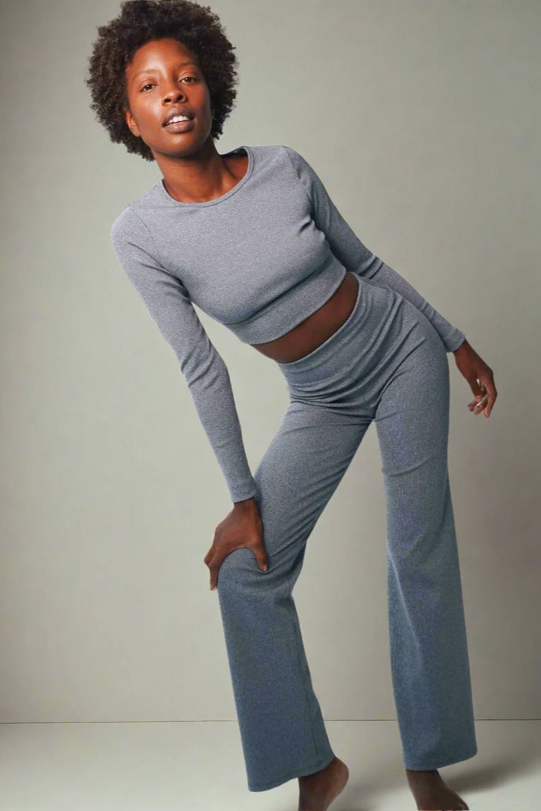 Electric & Rose Ella Ribbed Lounge Pants Stylish Casual Pants