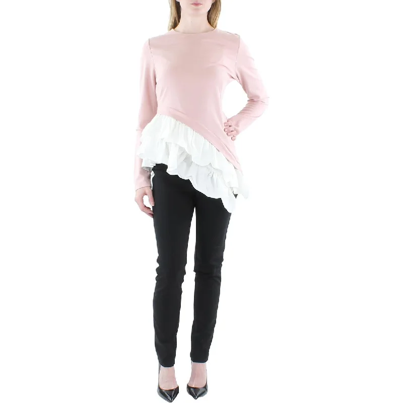 CQ by CQ Womens Asymmetric Layered Blouse Versatile Layering Blouse