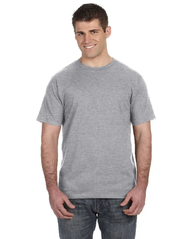 Anvil Fashion Fit T-Shirt | Heather Grey Boxy Fit Fitted Loose