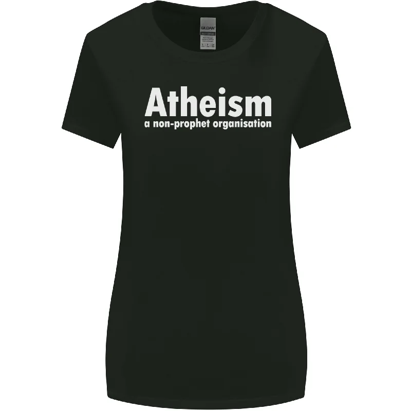 Atheism a Non Profit Organisation Atheist Womens Wider Cut T-Shirt Silk Blend Satin Velvet