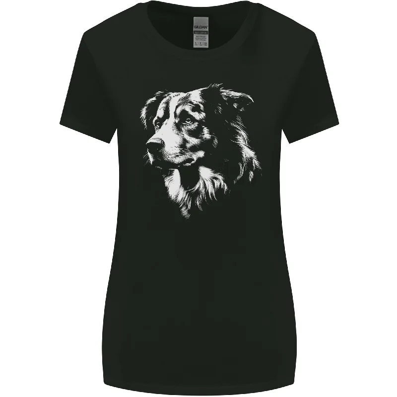 Australian Shepherd Dog Sheepdog Womens Wider Cut T-Shirt Layered Multi-layer Single Layer