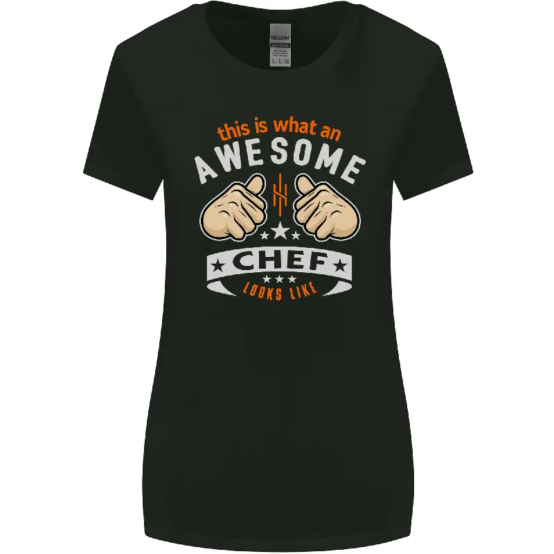 Awesome Chef Looks Like Funny Cooking Womens Wider Cut T-Shirt Anti-Shrink Durable Soft