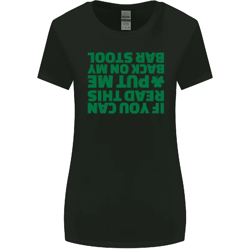 Back on My Bar Stool St Patricks Day Womens Wider Cut T-Shirt Layered Multi-layer Single Layer