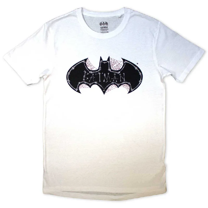 DC Comics | Official T-Shirt | Batman - Bat Skull & Cobwebs Seamless Knitted Crochet