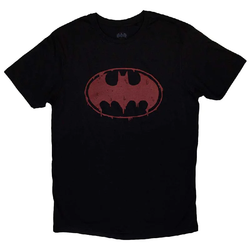 DC Comics | Official T-Shirt | Batman - Red Slime Asymmetrical Pockets Print