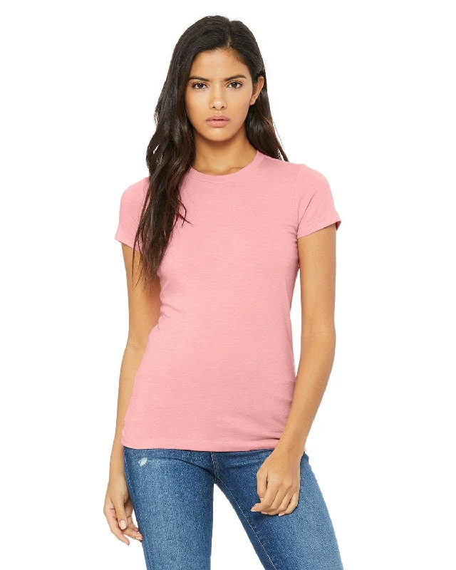 Bella+Canvas Ladies Favorite T-Shirt | Pink Spandex Blend Rayon Blend Denim Blend