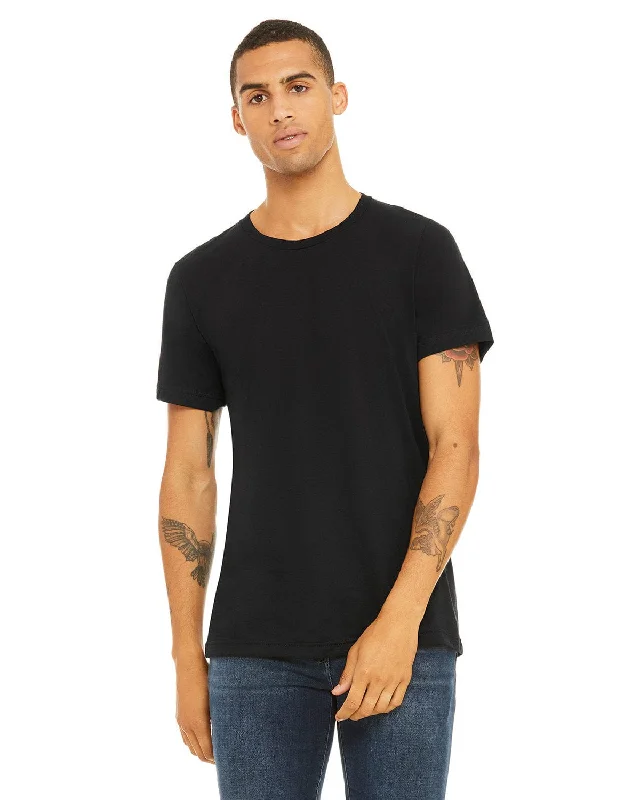 Bella+Canvas Triblend T-Shirt | Sld Blk Triblend Denim Fabric Leather Fabric Suede Fabric