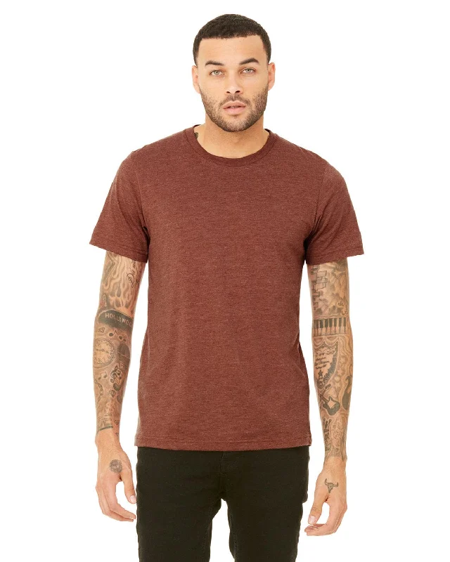 Bella+Canvas Unisex Heather CVC T-Shirt | Heather Clay Lace Blend Ribbed Blend Corduroy Blend