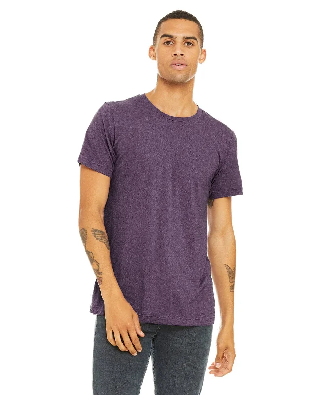 Bella+Canvas Unisex Heather CVC T-Shirt | Hthr Team Purple Elegant Classic Vintage