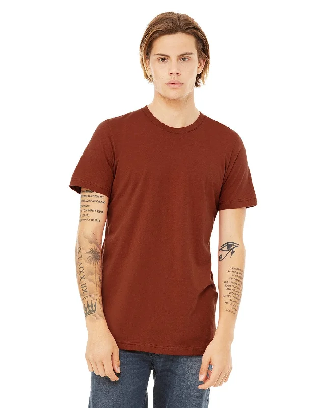 Bella+Canvas Unisex T-Shirt | Rust Front Pockets Side Pockets Patch Pockets