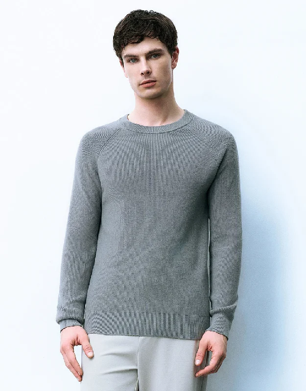 Crew Neck Knitted T-Shirt Hooded Caped Shawl Collar