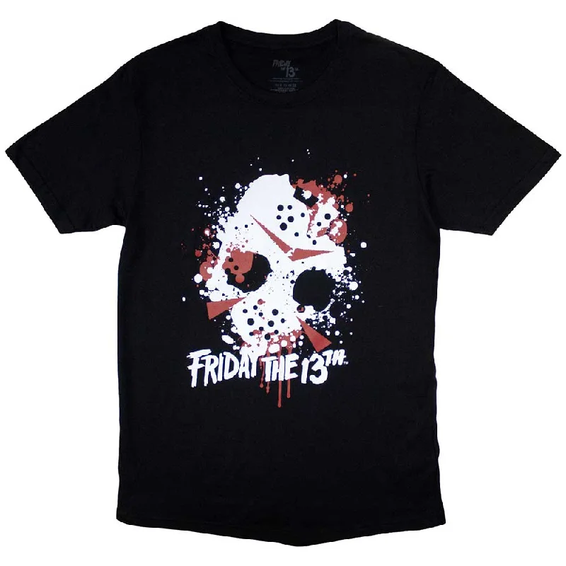 Friday the 13th | Official T-Shirt | Jason Blood Splat Real Fur Shearling Chenille