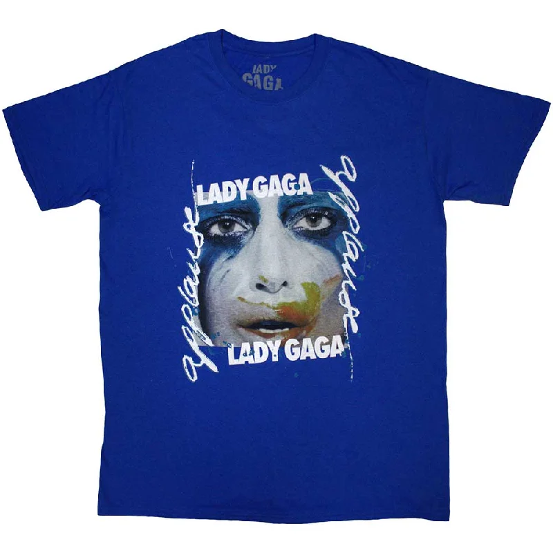 Lady Gaga | Official Band T-Shirt | Artpop Facepaint Jersey Fabric Tulle Fabric Batik Fabric