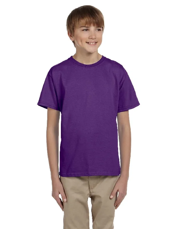 Gildan Ultra Cotton Youth Heavyweight T-Shirt | Purple Thin T-Shirt Open Front Quick Dry