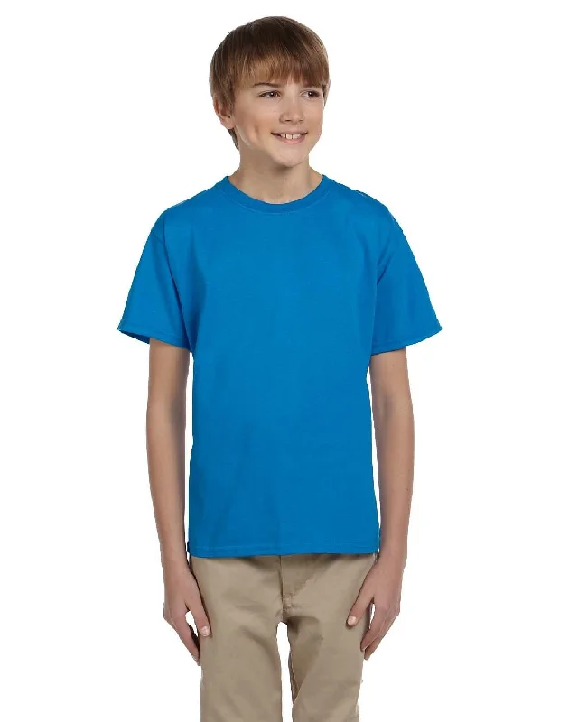 Gildan Ultra Cotton Youth Heavyweight T-Shirt | Sapphire Front Pockets Side Pockets Patch Pockets