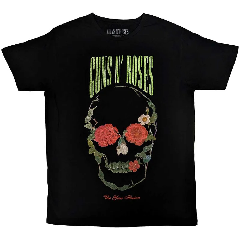 Guns N' Roses | Official Band T-Shirt | Rose Skull Rayon Fabric Velvet Fabric Corduroy Fabric