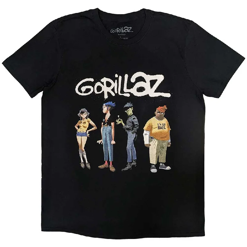 Gorillaz | Official Band T-Shirt | Spray Logo Group Terry Blend Velvet Blend Canvas Blend