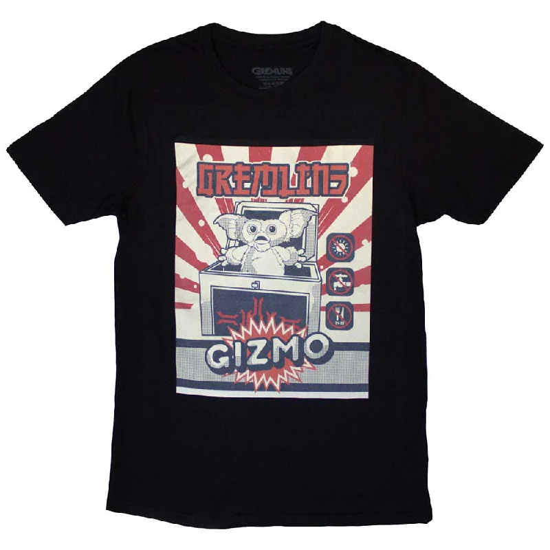 Gremlins | Official T-Shirt | Gizmo Japanese Advert Solid Color Striped Floral