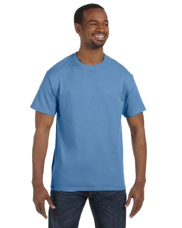 Hanes Authentic-T T-shirt | Carolina Blue Hooded Caped Shawl Collar