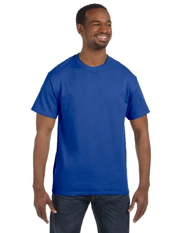 Hanes Authentic-T T-shirt | Deep Royal Embroidered Appliqued Beaded