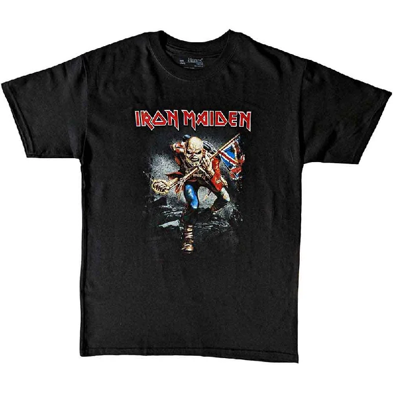 Iron Maiden | Kids Official Band T-Shirt | Trooper Mesh Blend Leather Blend Suede Blend