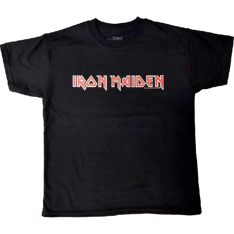 Iron Maiden | Kids Official Band T-Shirt | Logo Spandex Blend Rayon Blend Denim Blend