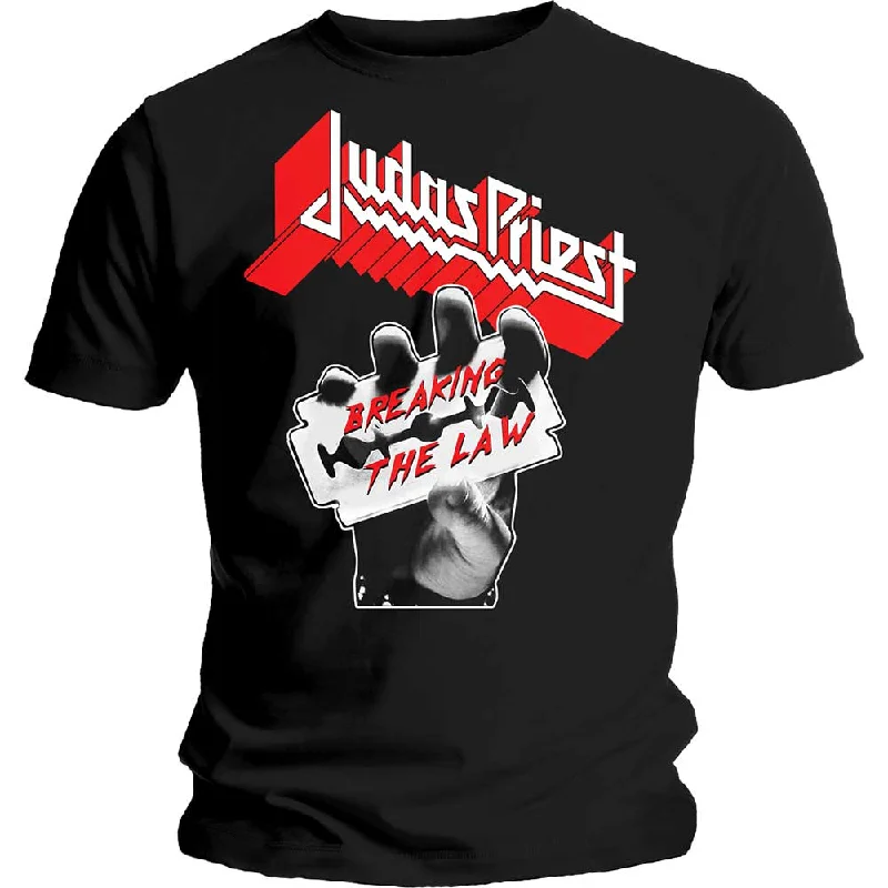 Judas Priest | Official Band T-Shirt | Breaking The Law Houndstooth Herringbone Solid