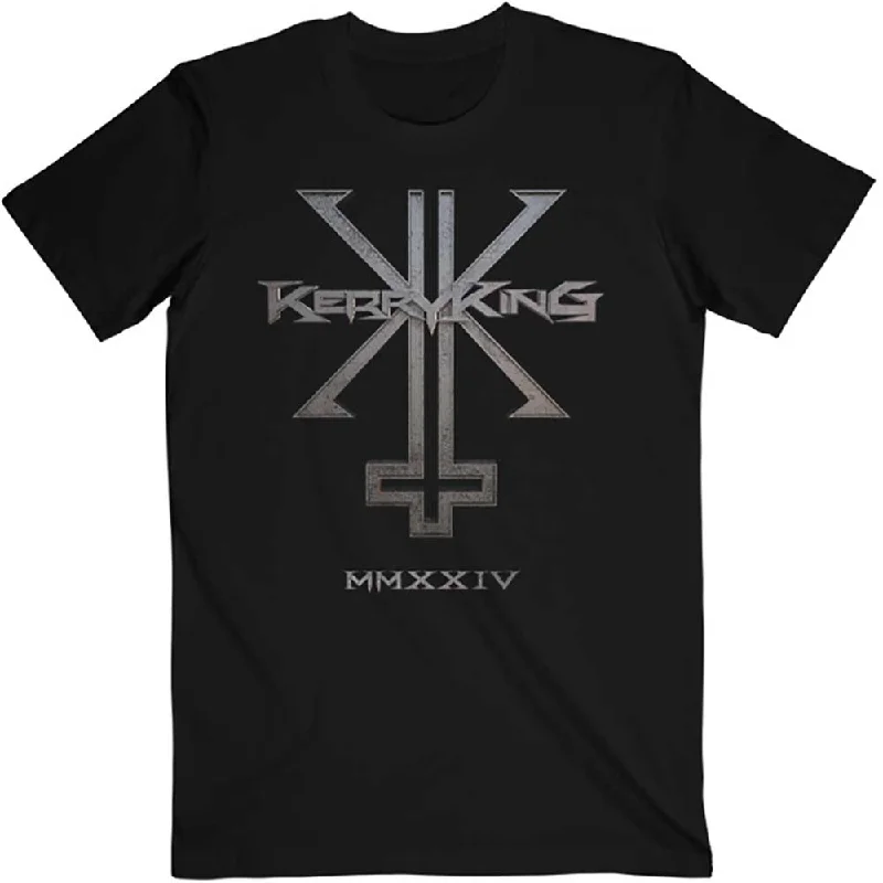 Kerry King | Official Band T-Shirt | Chaos Logo Fleece Fabric Down Fabric Feather Fabric