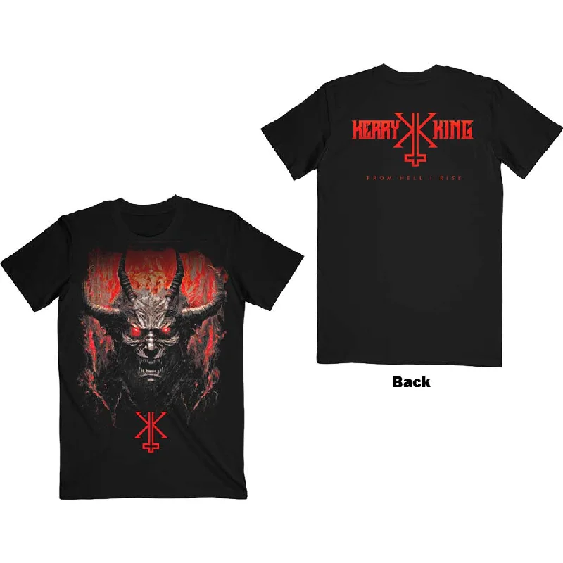 Kerry King | Official Band T-Shirt | From Hell I Rise F&B (Back Print) Print Jacquard Patchwork