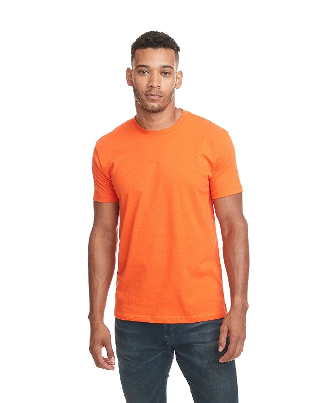 Next Level Unisex Short Sleeve T-Shirt | Classic Orange Real Fur Shearling Chenille