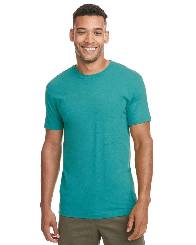 Next Level Unisex Short Sleeve T-Shirt | Teal Spandex Blend Rayon Blend Denim Blend