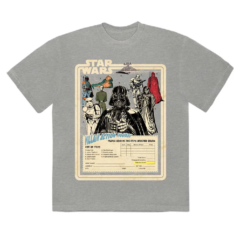 Star Wars | Official Band T-Shirt | Villain Action Figures Terry Blend Velvet Blend Canvas Blend