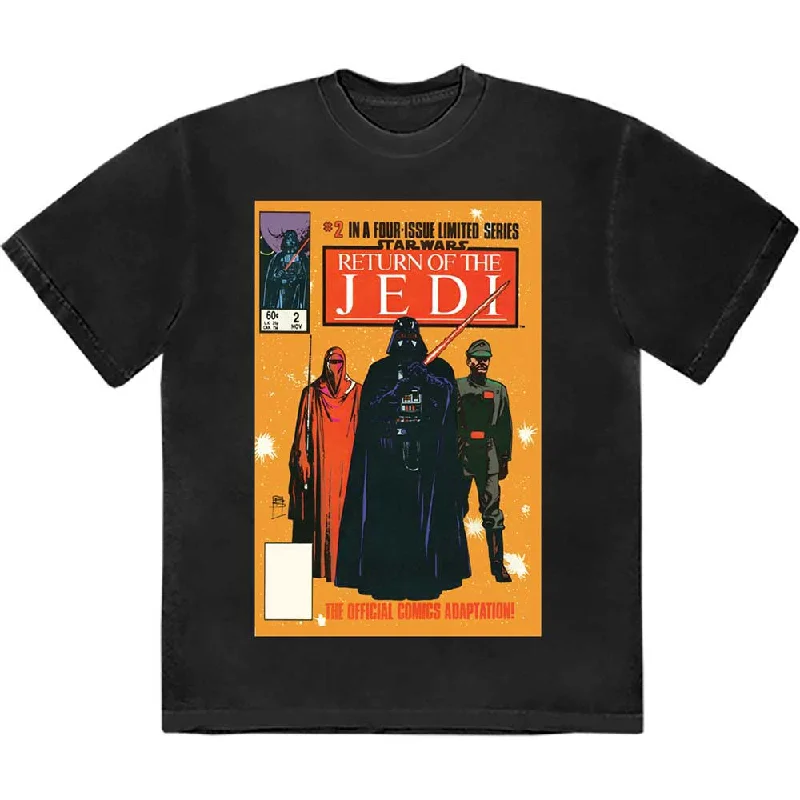 Star Wars | Official Band T-Shirt | Return Of The Jedi Comic Cover Mesh Fabric Canvas Fabric Denim Fabric