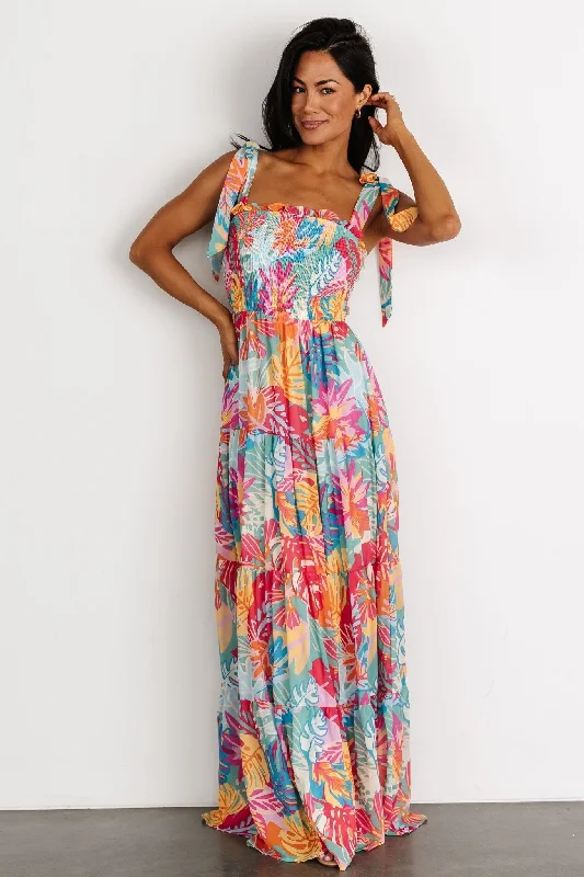 Santana Maxi Dress | Multi Print Fashionable Printed Maxi Dress